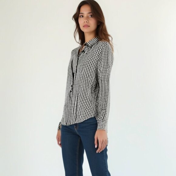 Guess Black and White Checkered Shirt XL - Picture 1 of 12